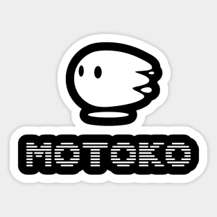 Motoko White Logo Sticker